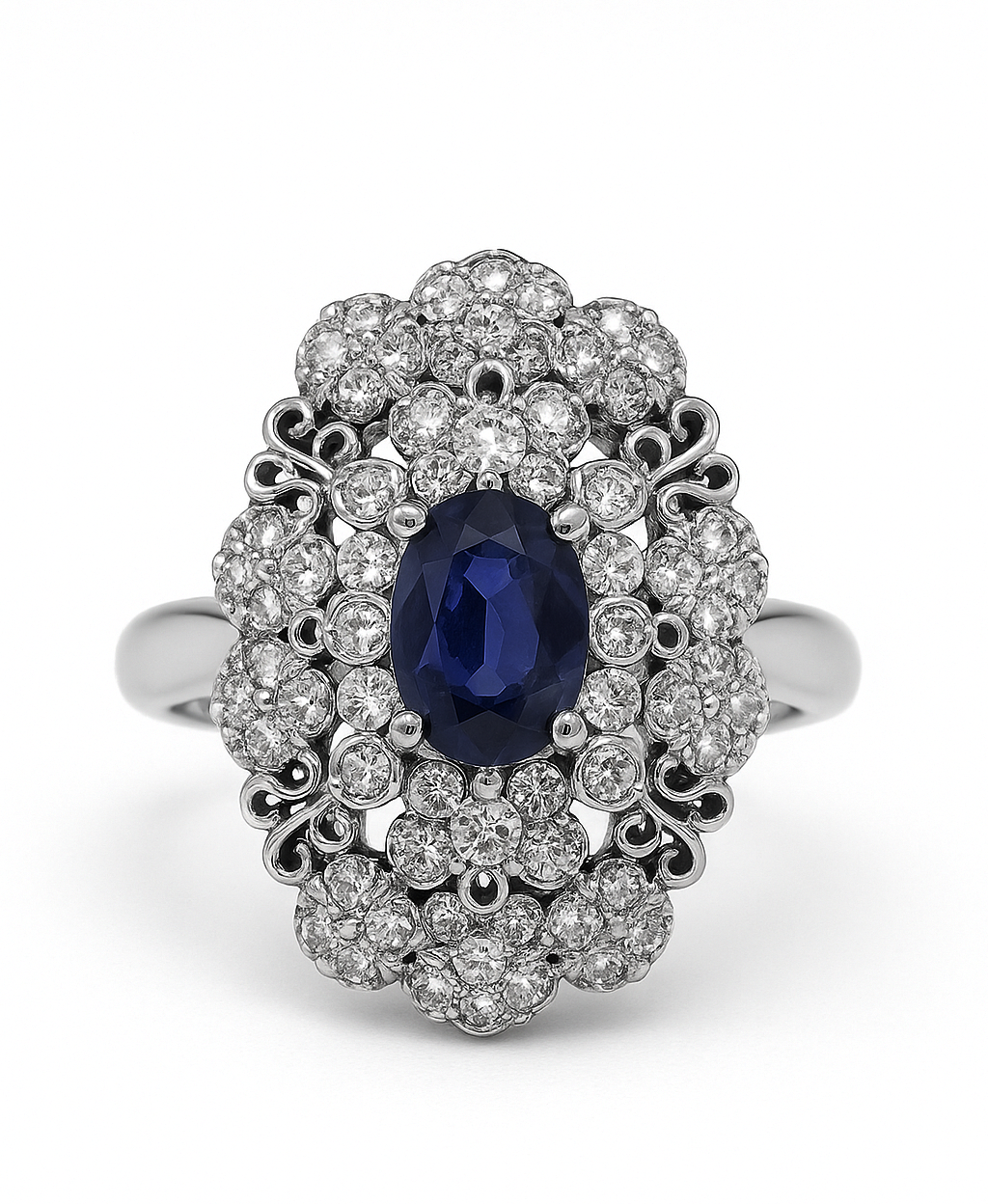 Beautiful 18 Kt Gold  Natural Diamond Ring